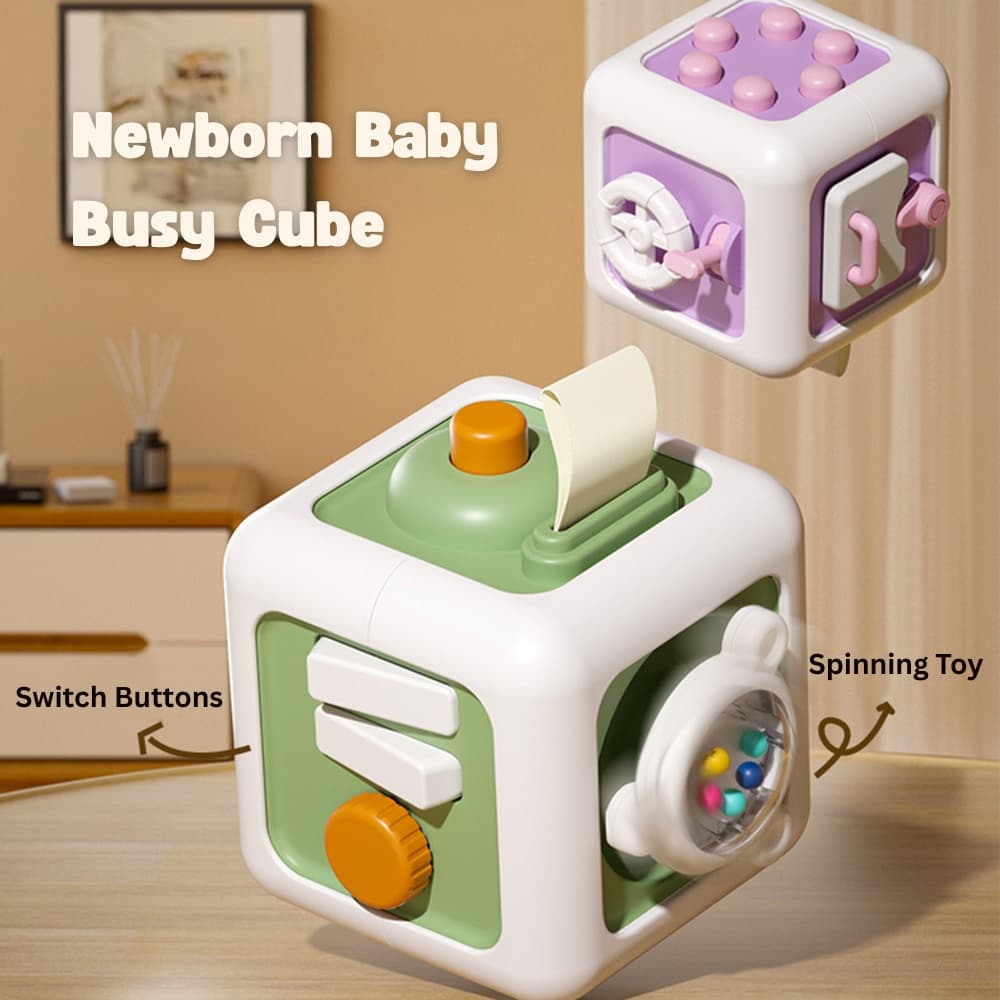 6-in-1 Montessori Baby Busy Cube