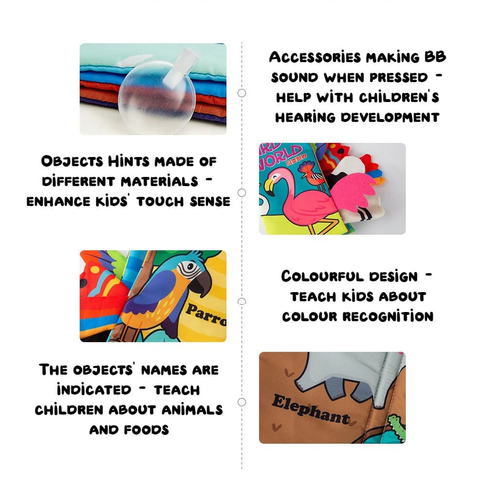 Baby Flash Card Washable Cloth Book view 3