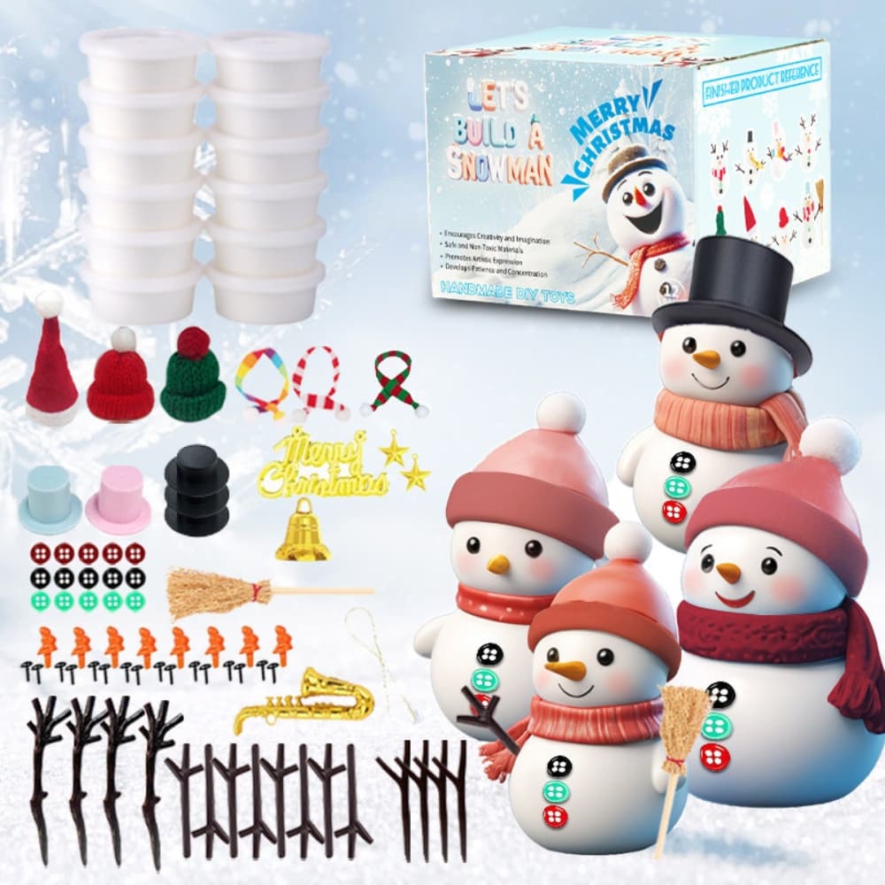 DIY Christmas Snowman Clay Kit view 7