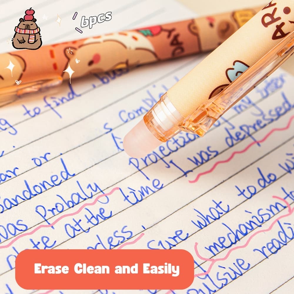 Erasable Blue Point Pen — Capybara Set of 6 view 4
