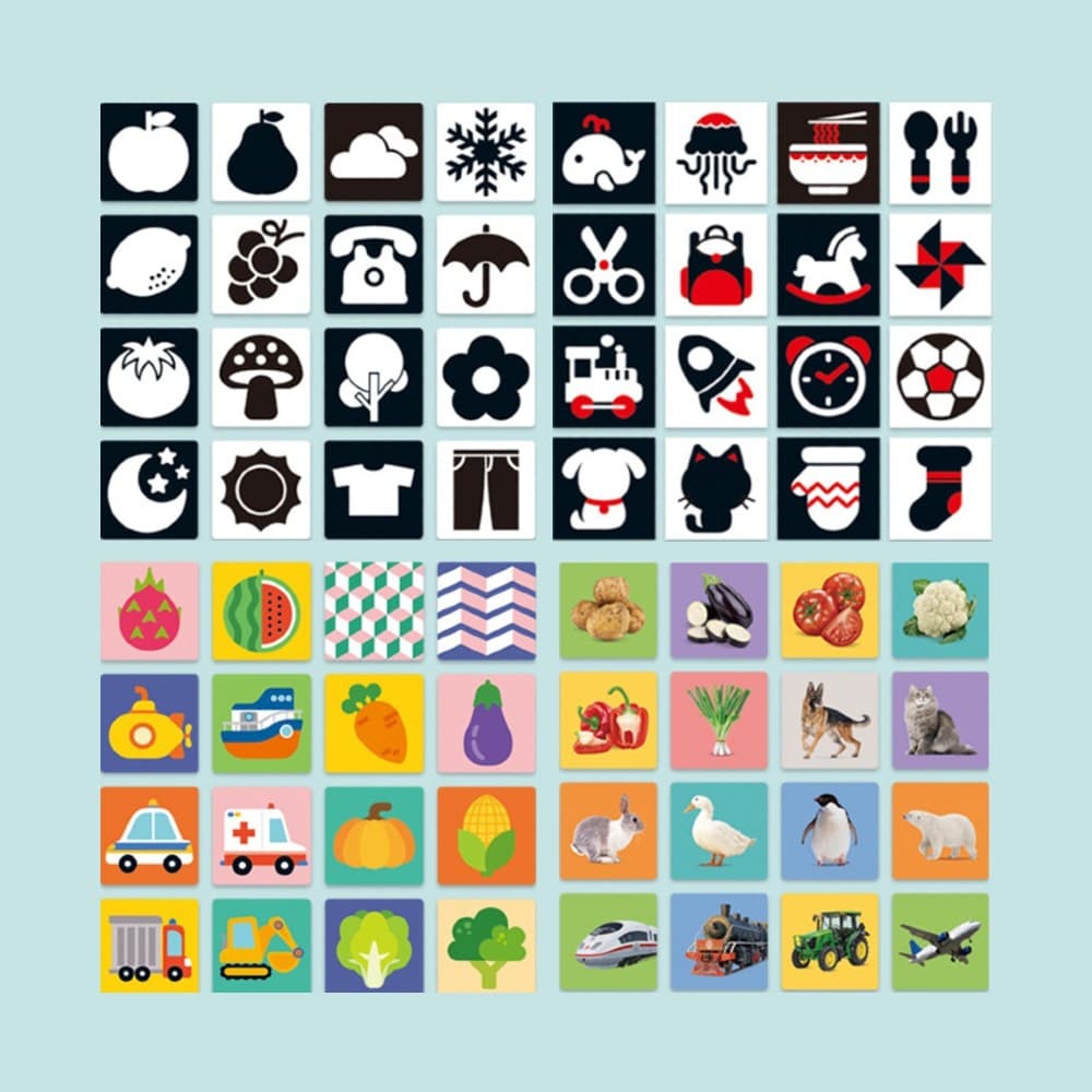 Newborn Flash Cards for Vision Stimulation