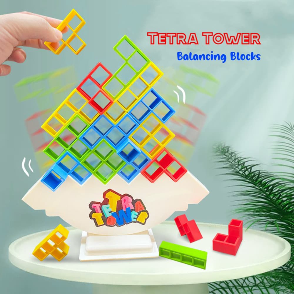 Tetra Tower Balance Stacking Blocks