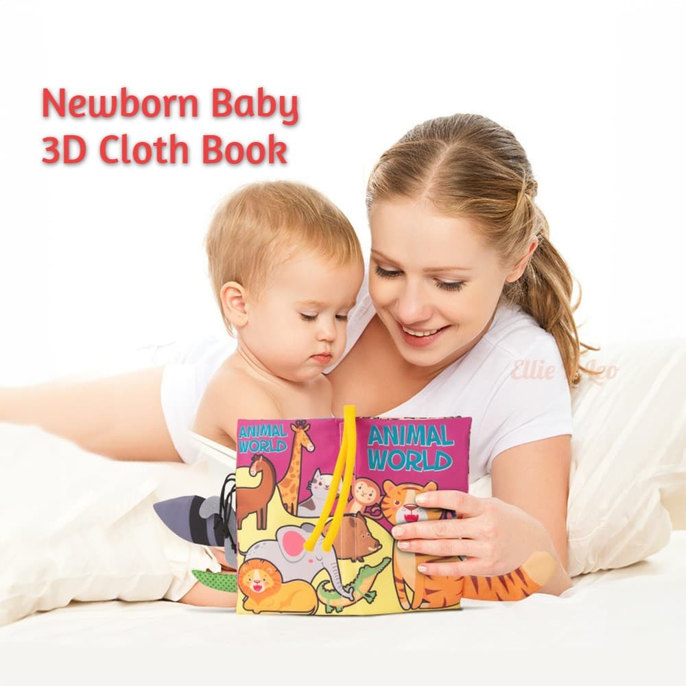 Baby Flash Card Washable Cloth Book