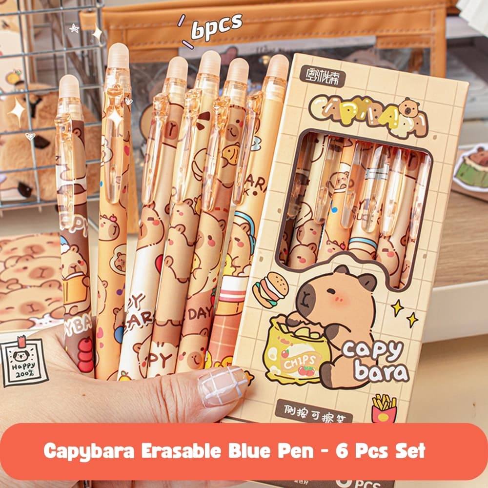 Erasable Blue Point Pen β Capybara Set of 6